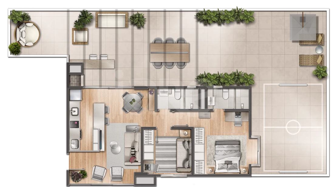 Planta — Garden 157,21 m²