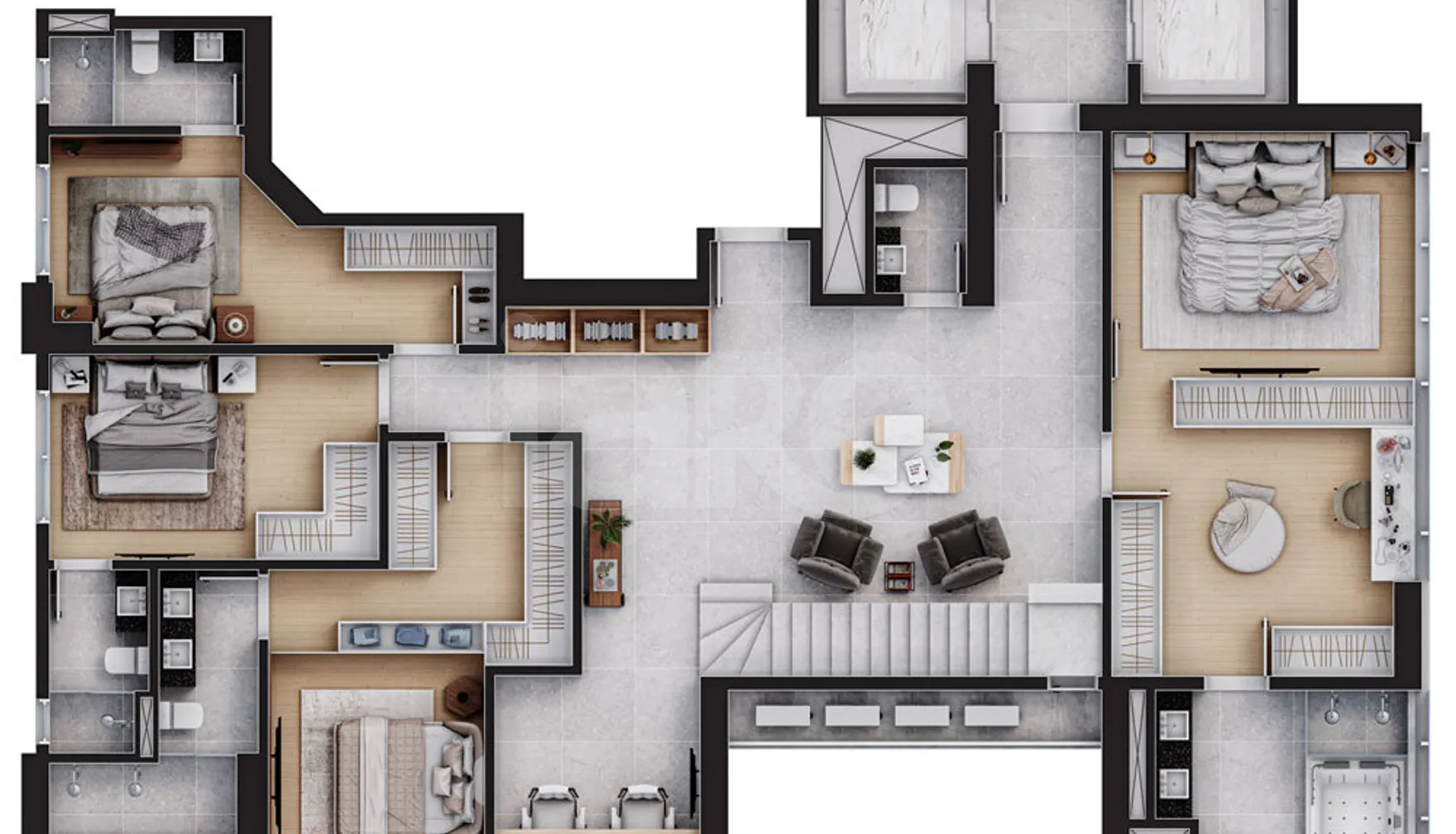 Planta — Cobertura Duplex 362 m²