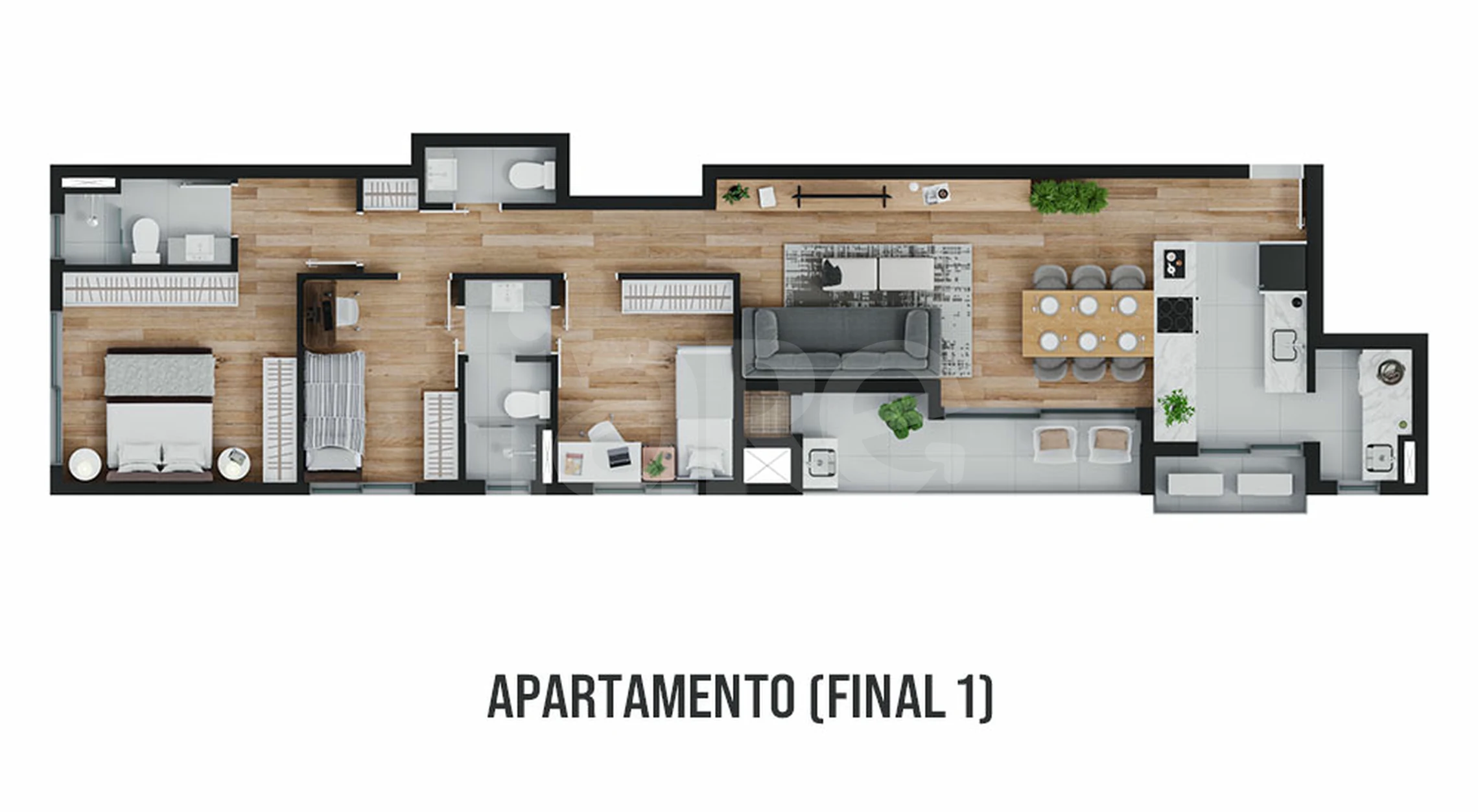 Planta — Apartamento 87,62 m²