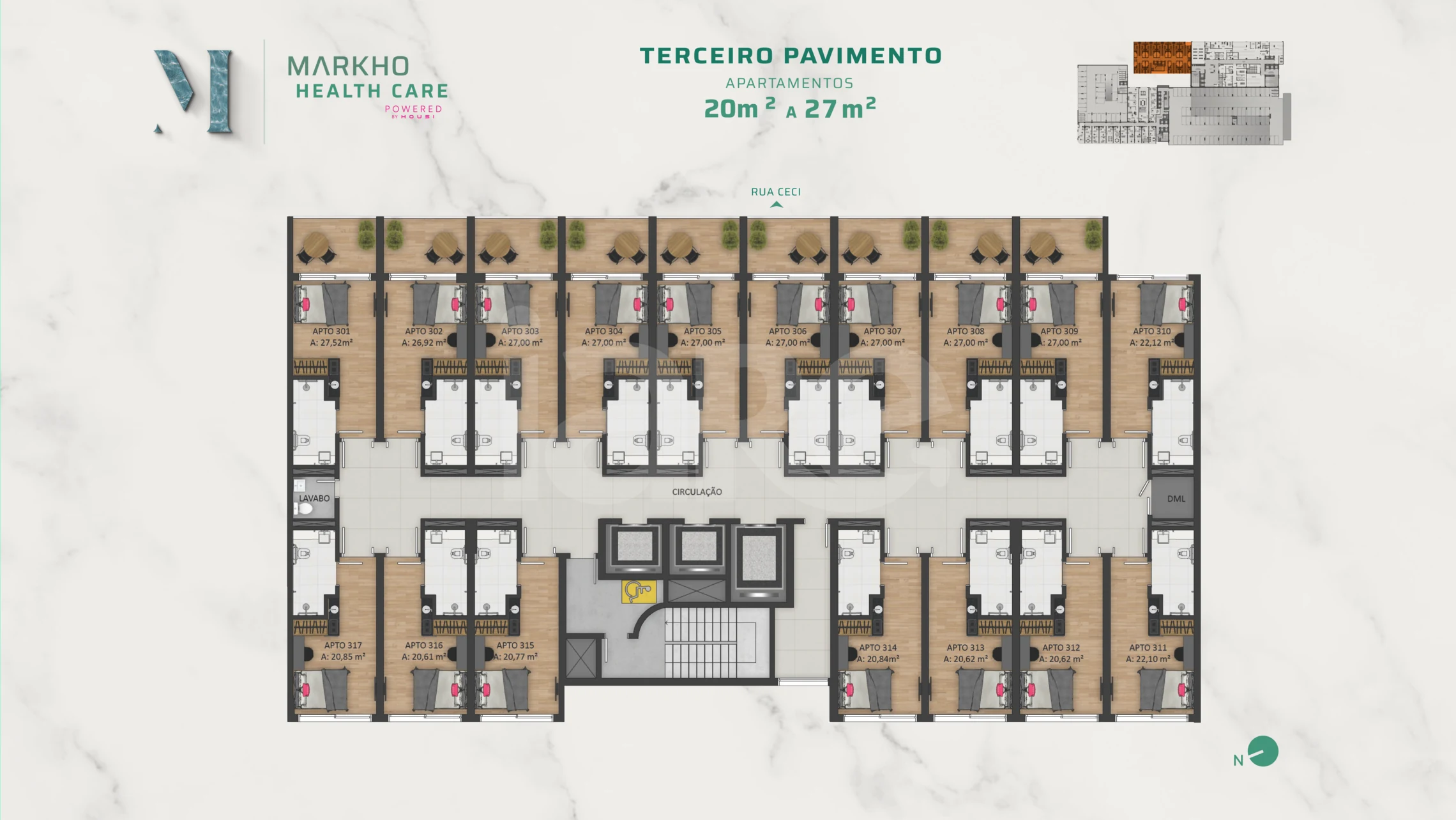 Planta — Terceiro pavimento