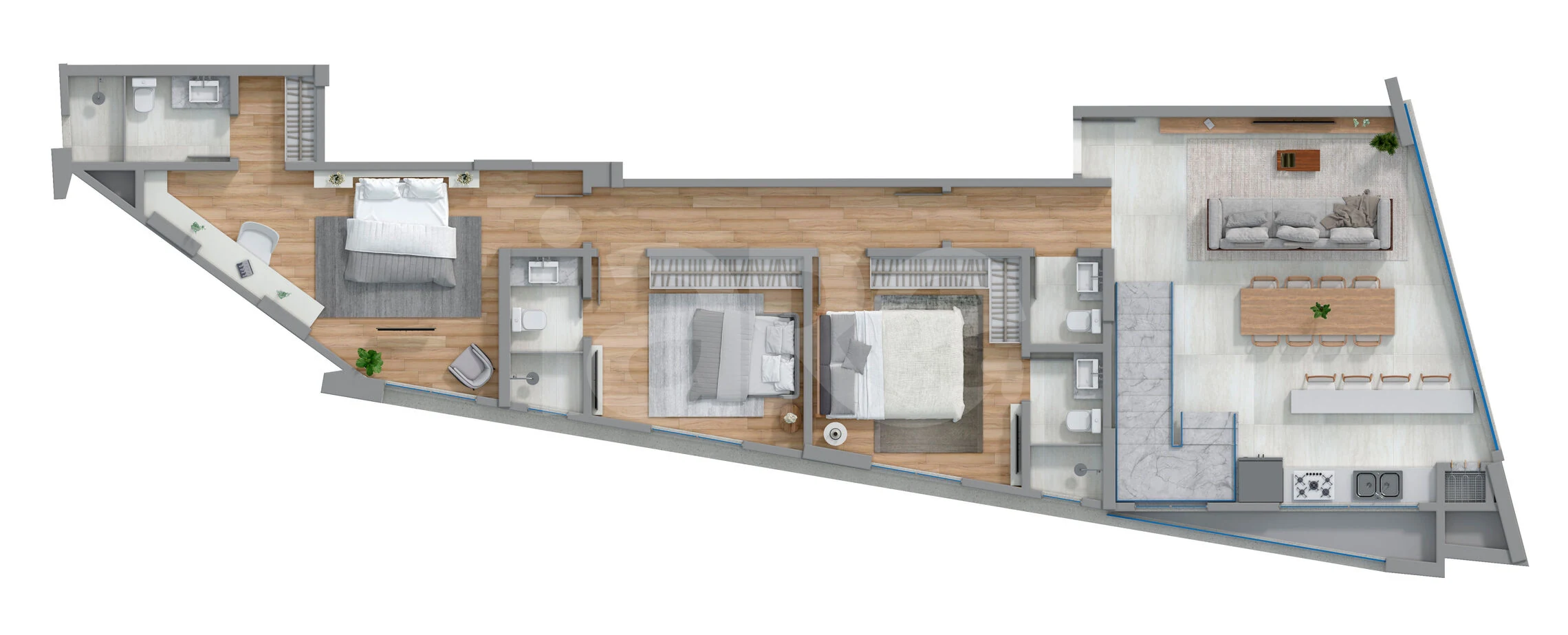 Planta — Cobertura Duplex 189 m²