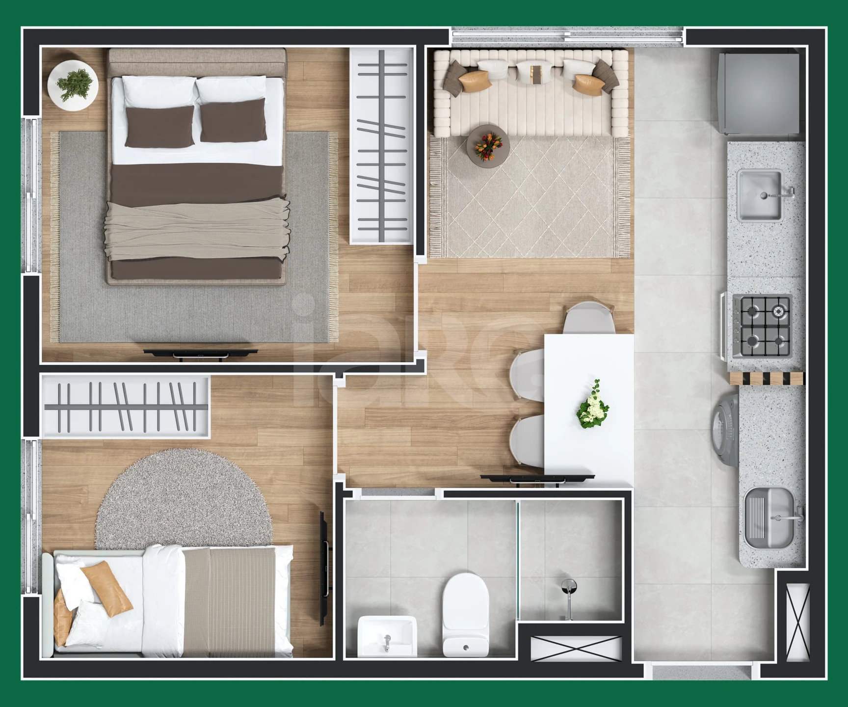 Planta — Apartamento 31,06 m²