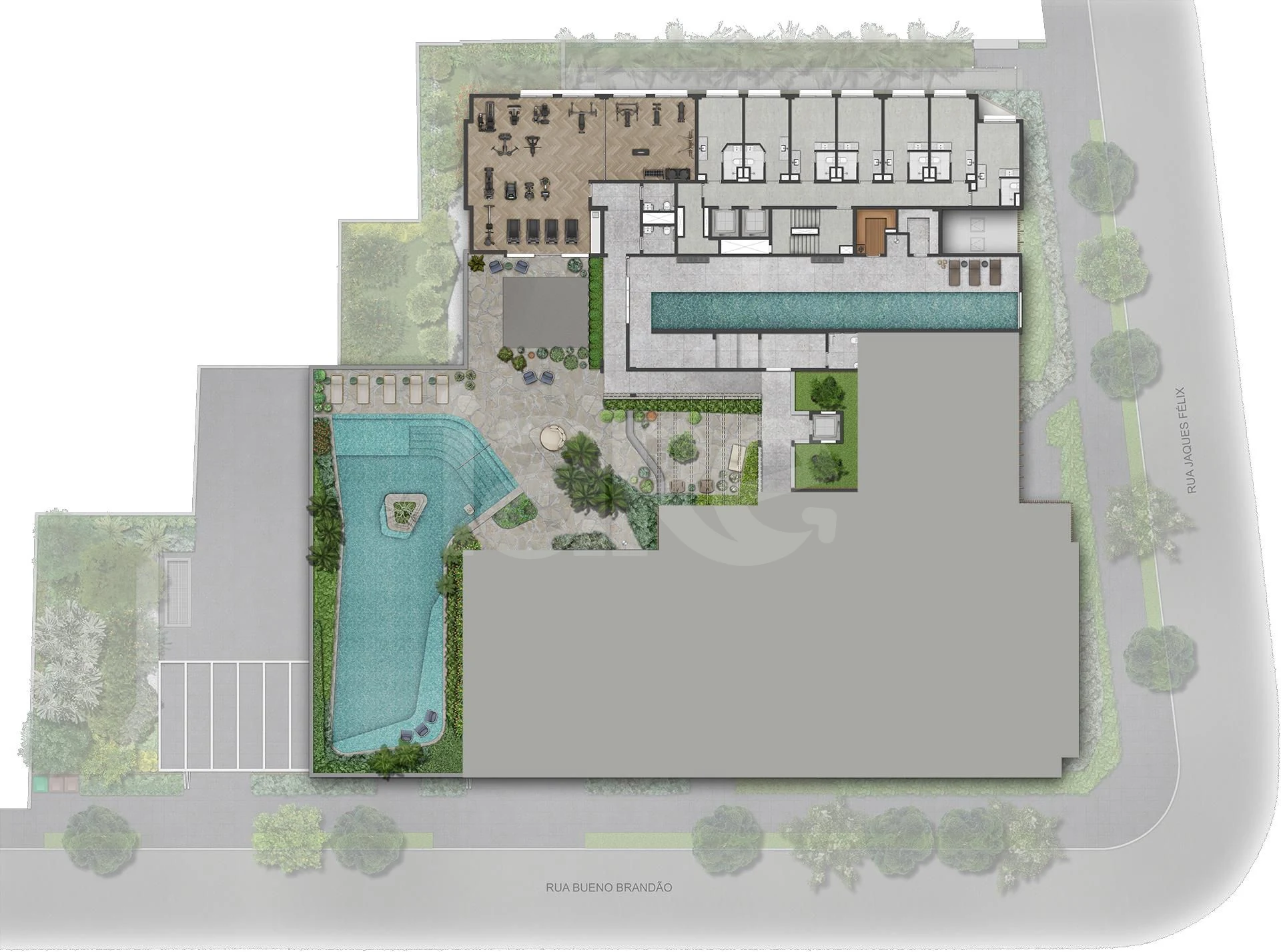 Planta — Pavimento lazer
