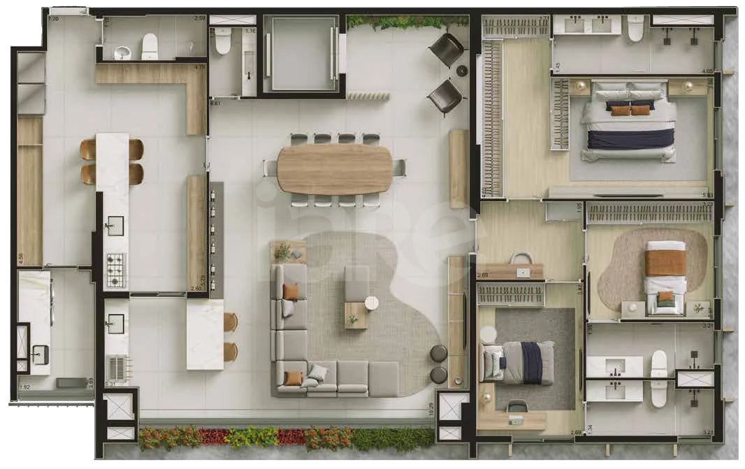 Planta — Apartamento 194 m²