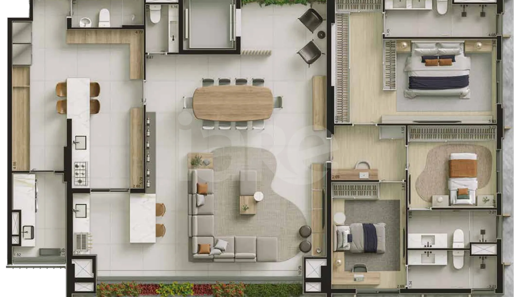 Planta — Apartamento 194 m²
