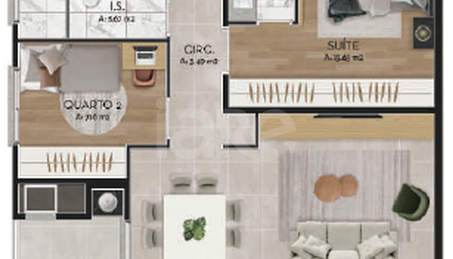 Planta — Apartamento 94 m²