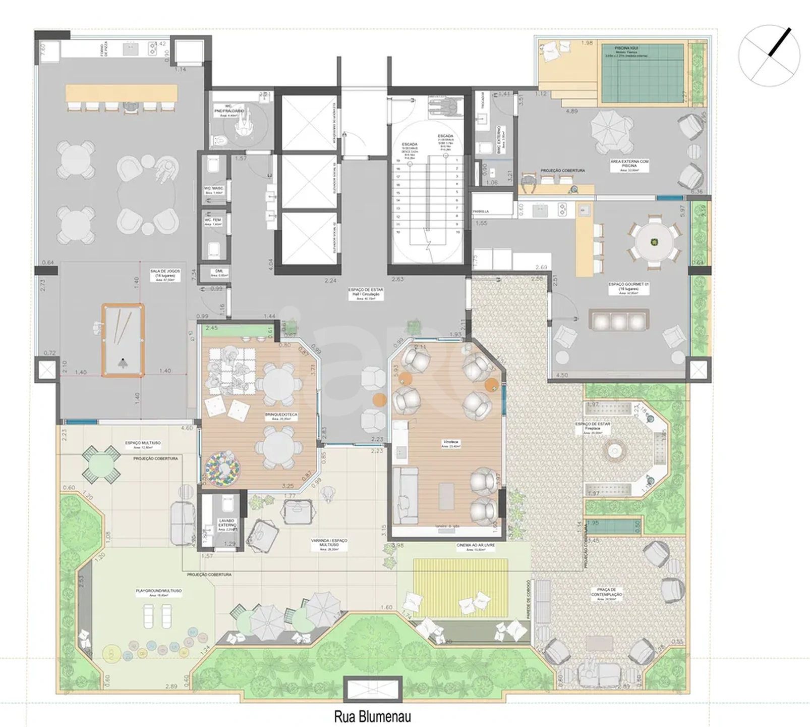 Planta — Pavimento rooftop