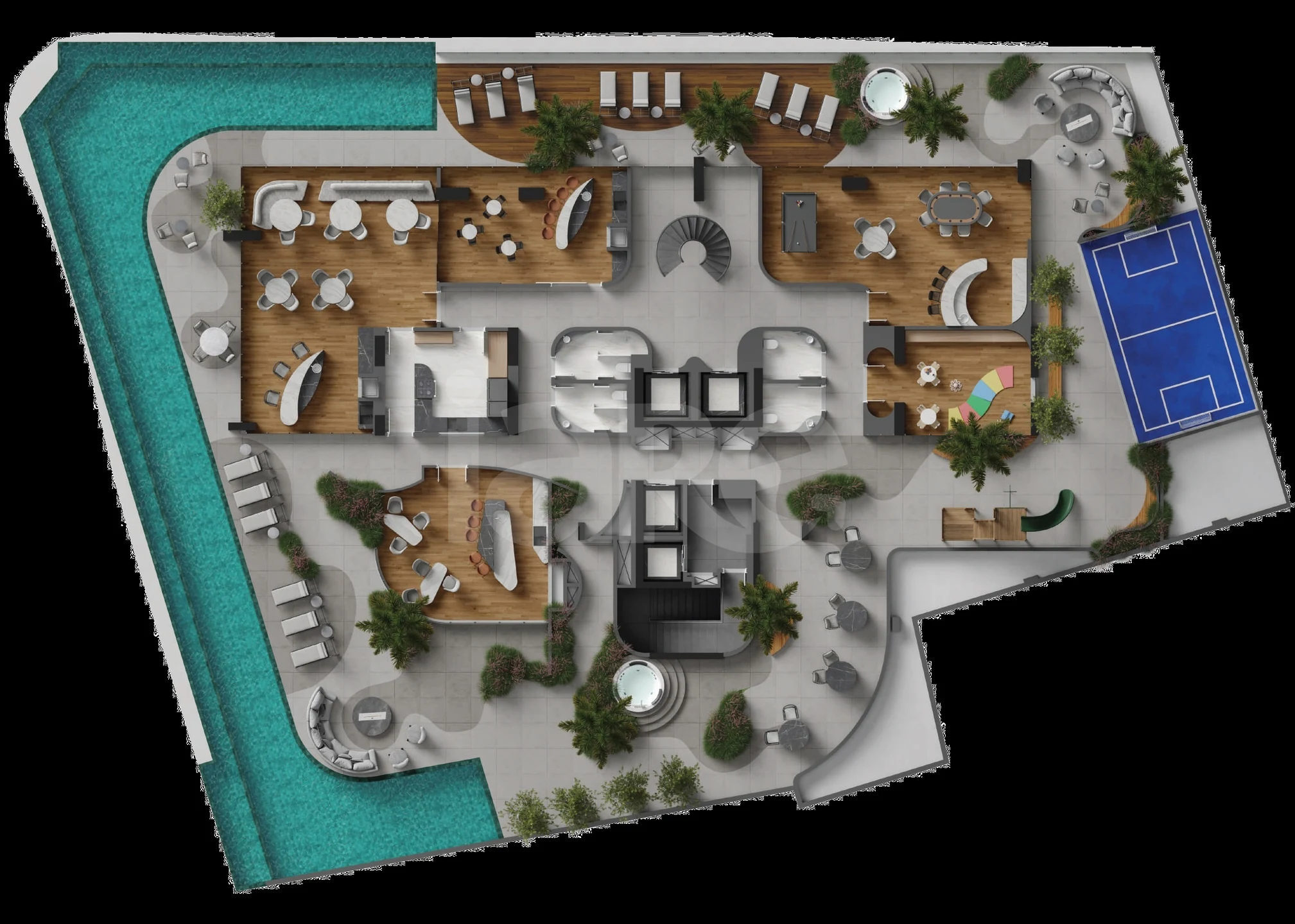 Planta — Pavimento lazer