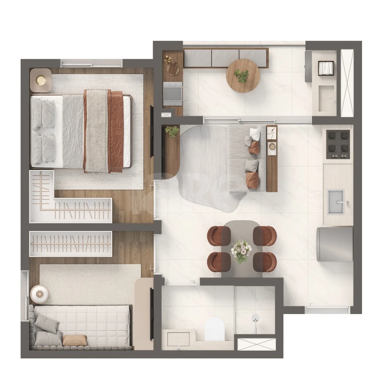 Planta — Apartamento 37,37 m²