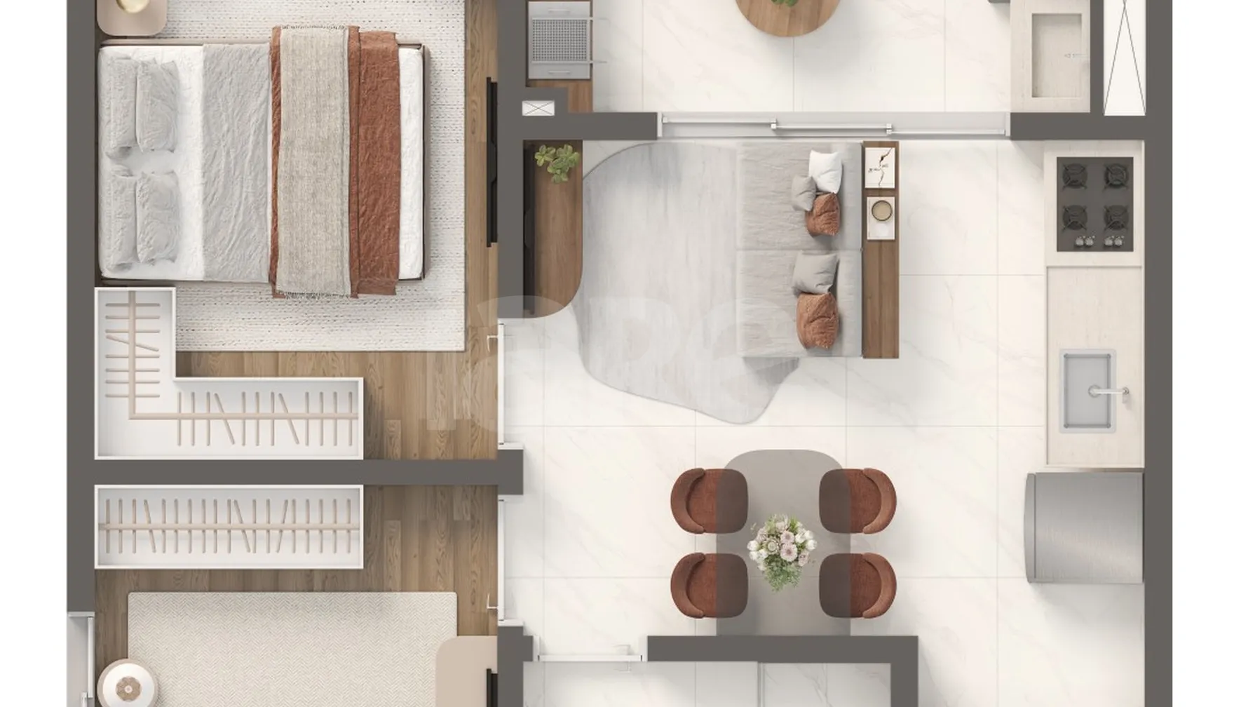 Planta — Apartamento 37,37 m²