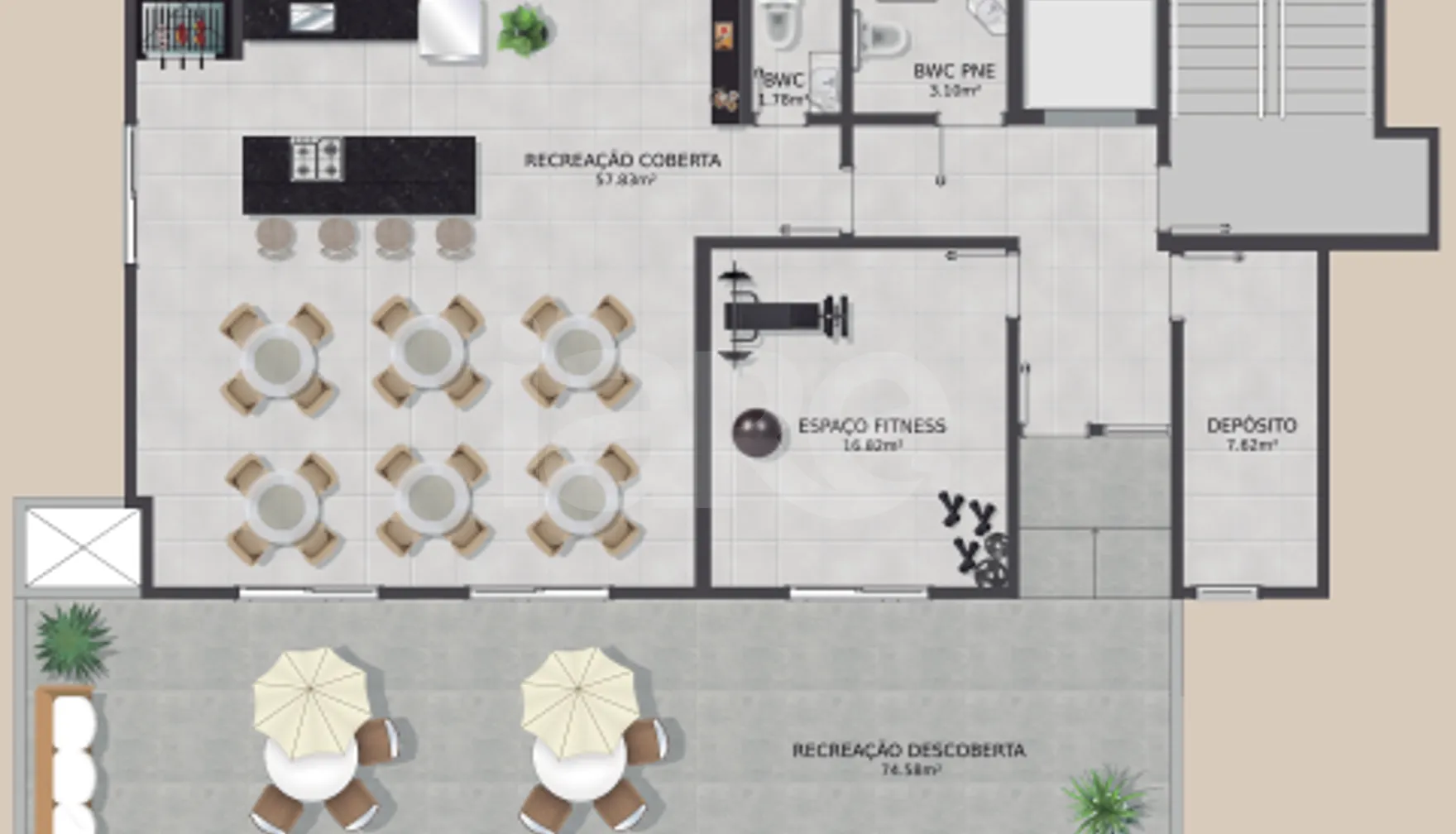 Planta — Pavimento Ático