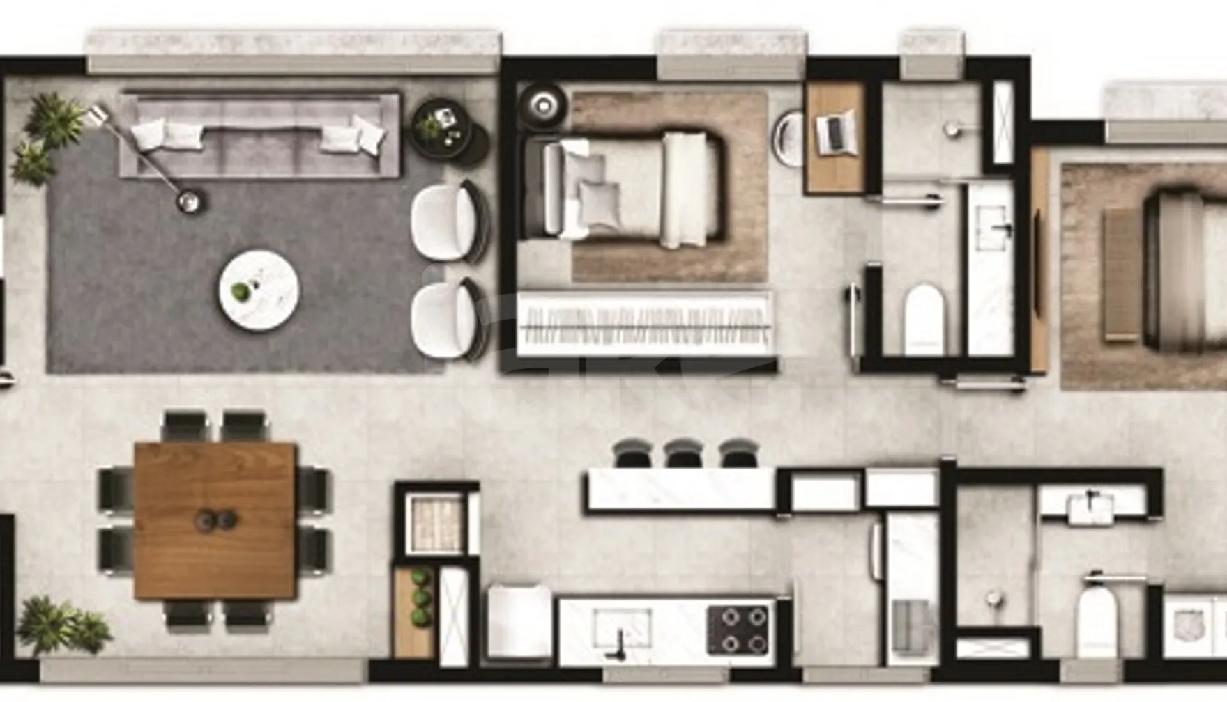 Planta — Apartamento 81 m²