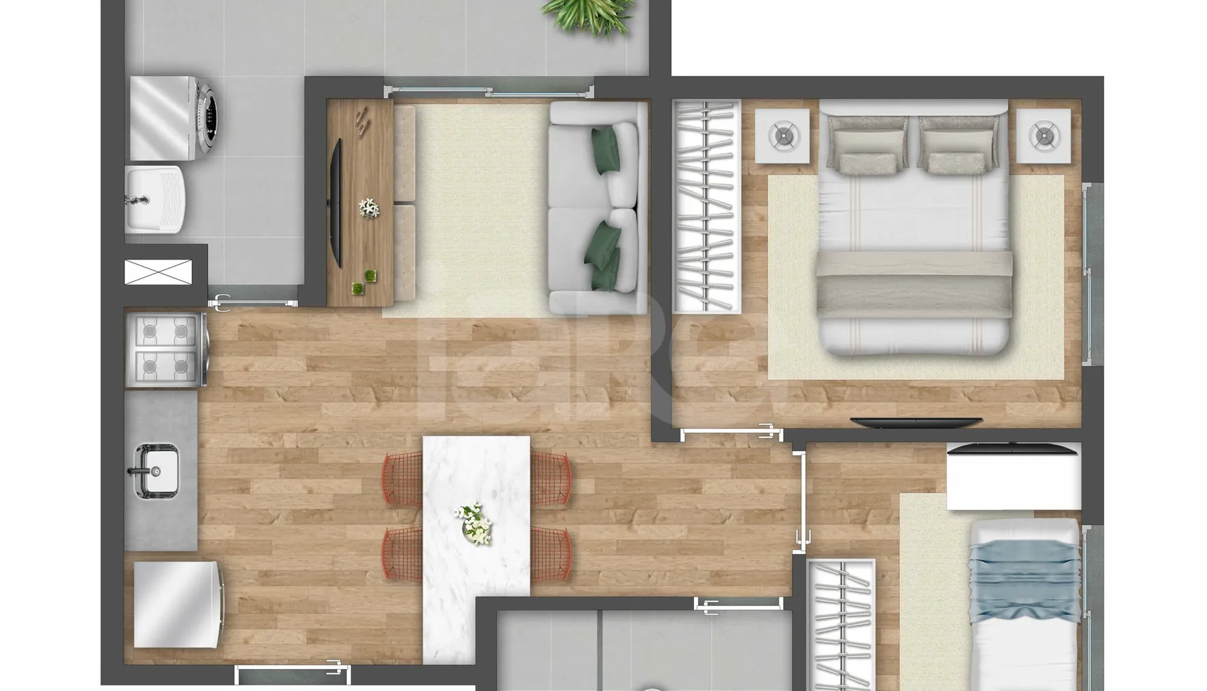 Planta — Apartamento 41,53 m²