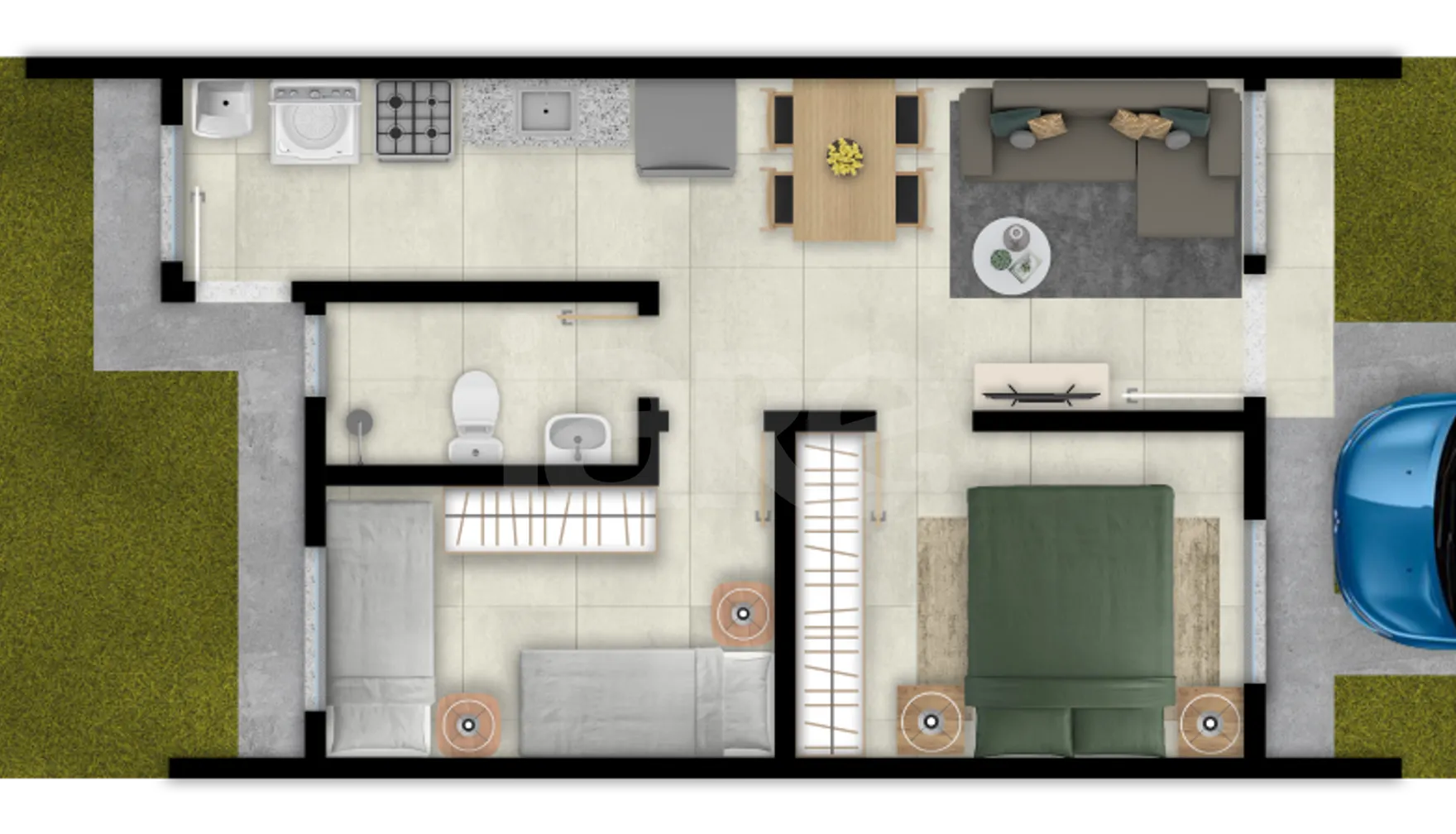 Planta — Casa em Condomínio 40,58 m²