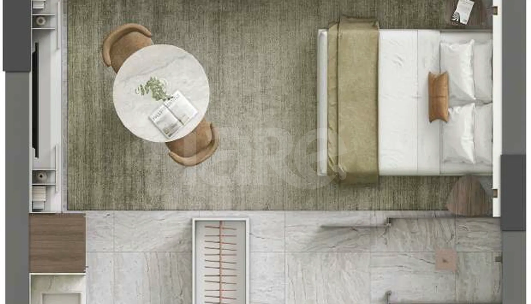 Planta — Studio 32,44 m²