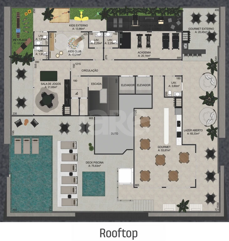 Planta — Pavimento rooftop