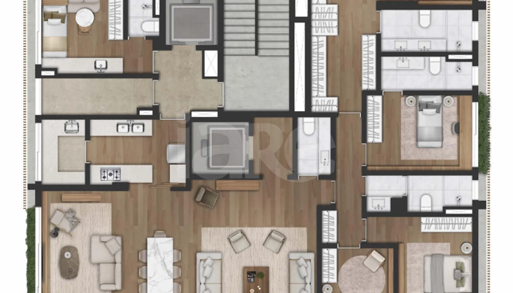 Planta — Apartamento 288,59 m²