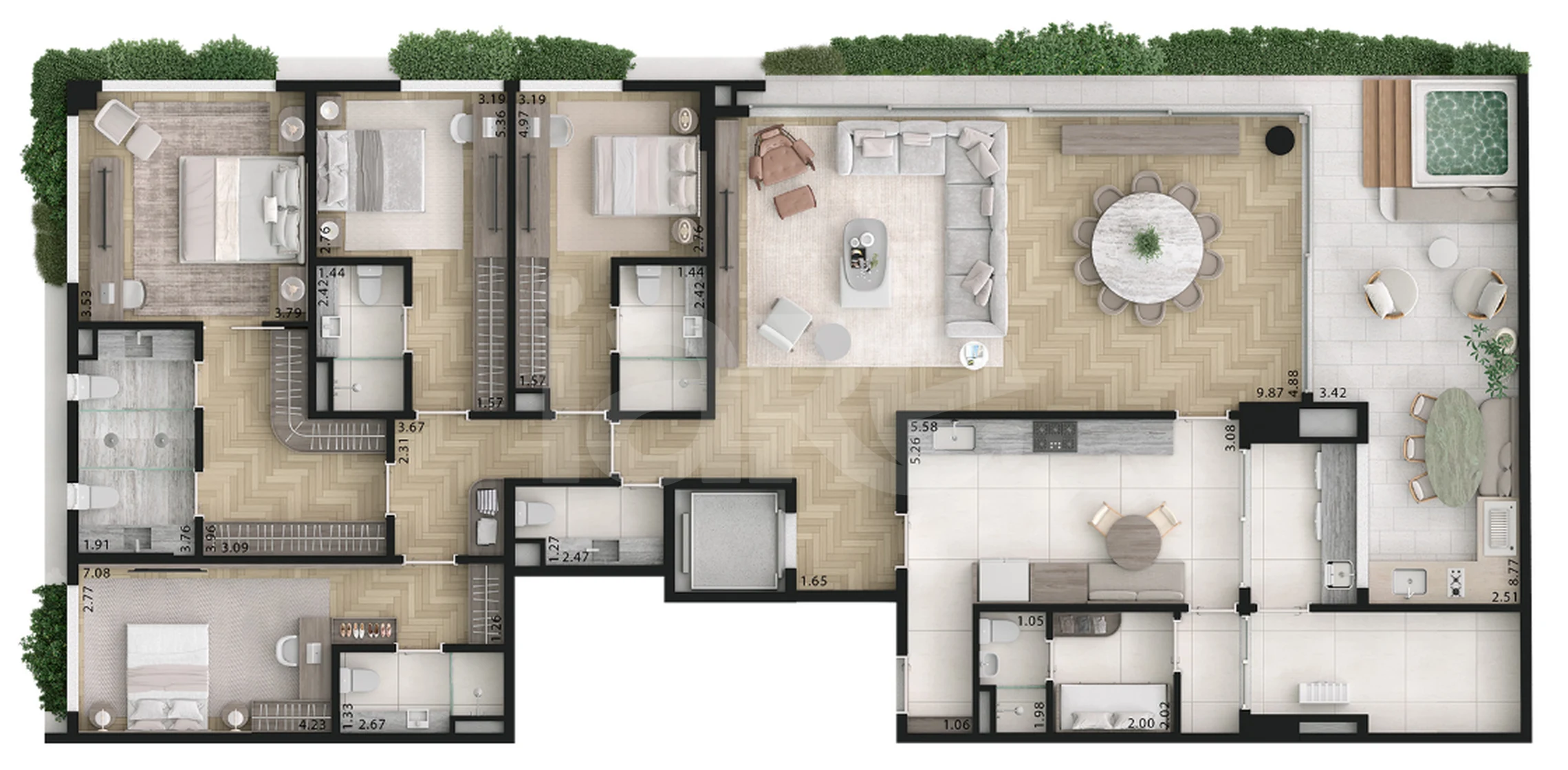 Planta — Garden 269,9 m²