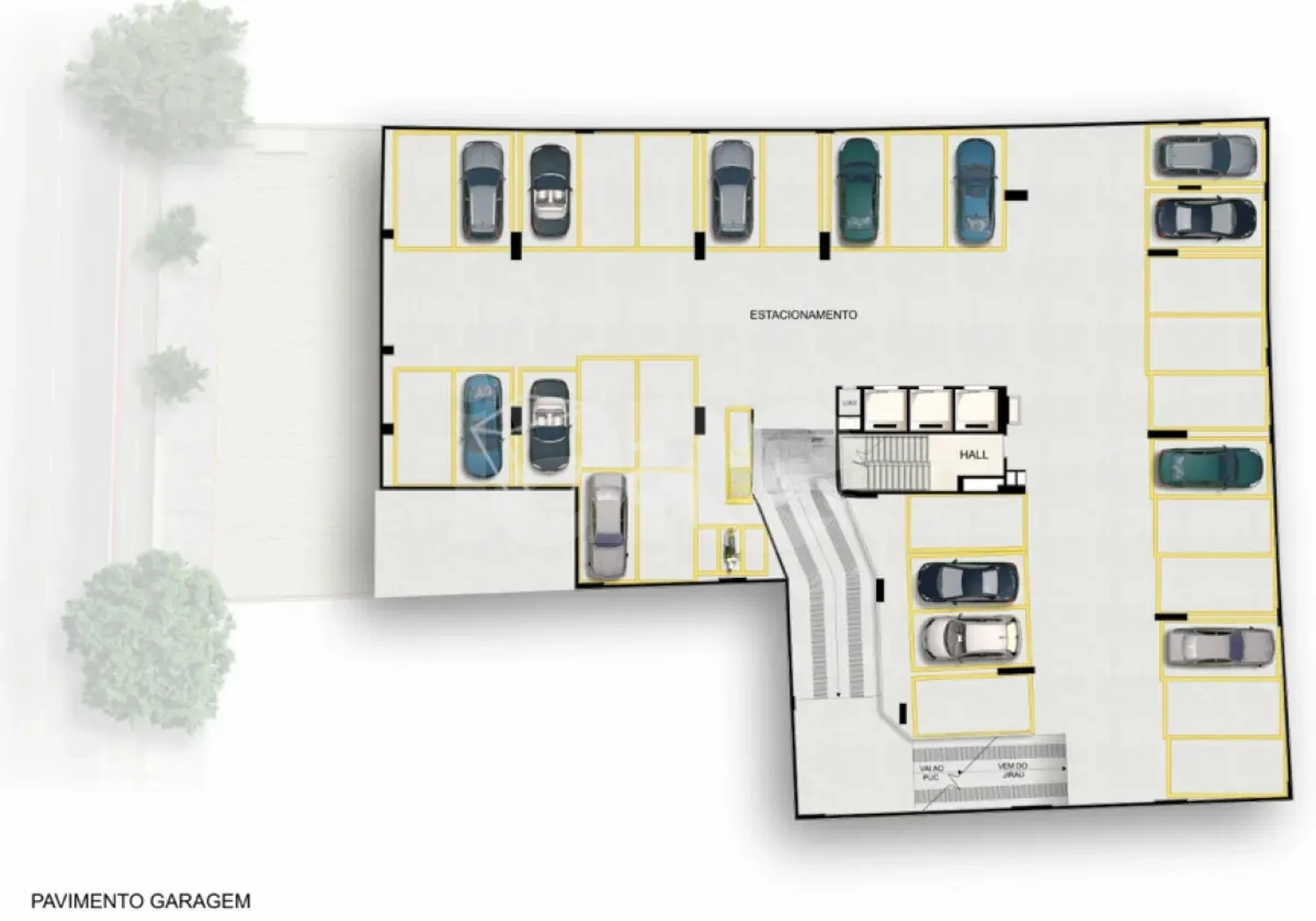 Planta — Pavimento garagem 01