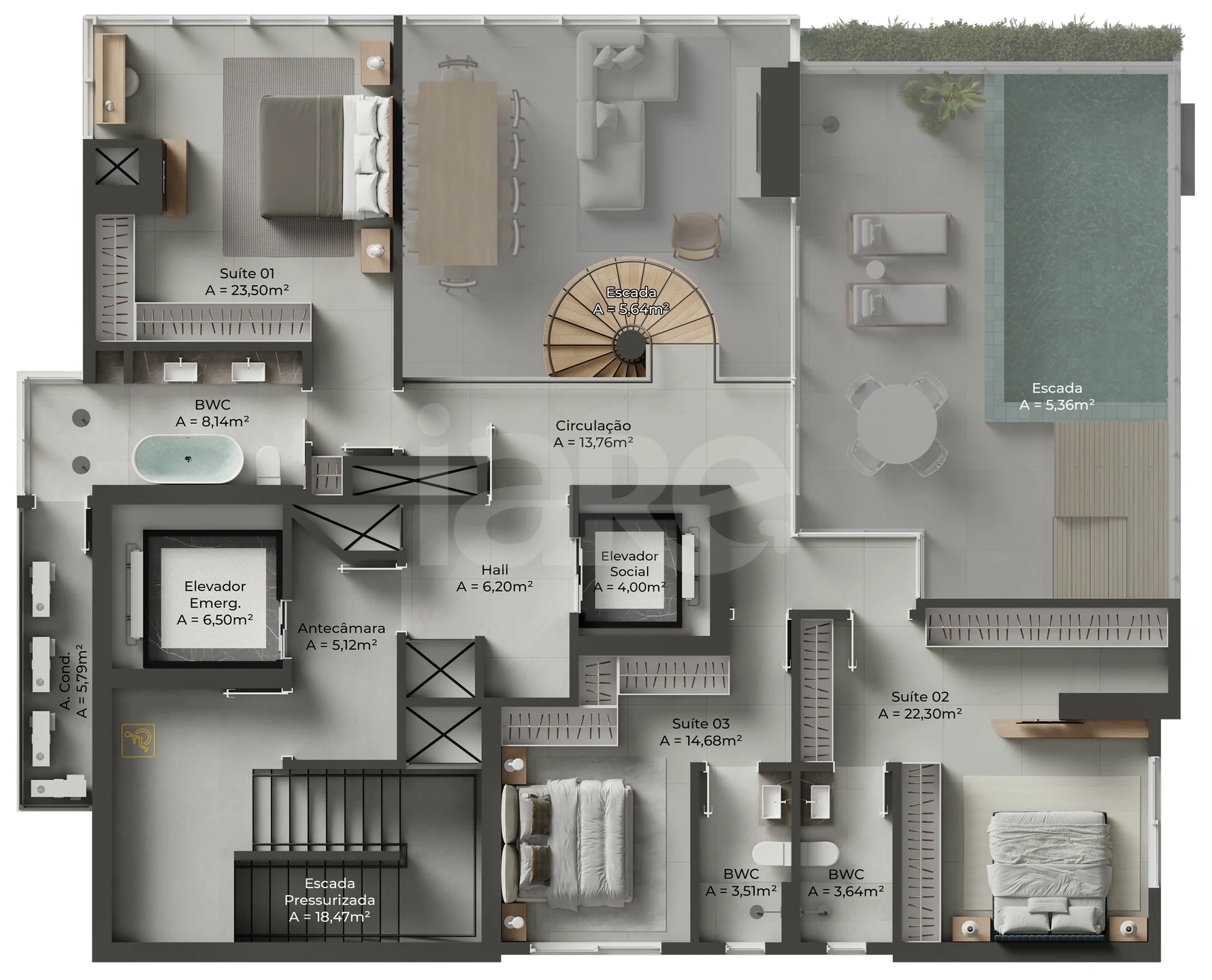 Planta — Garden 340,94 m²
