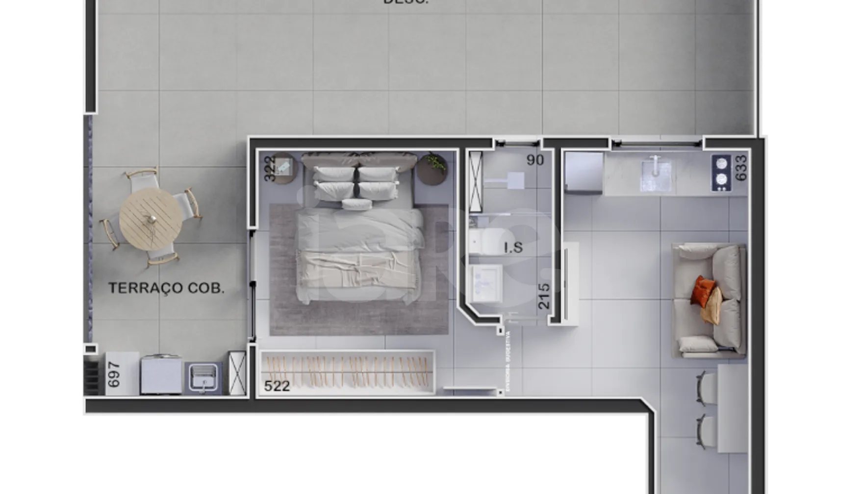 Planta — Garden 35,5 m²