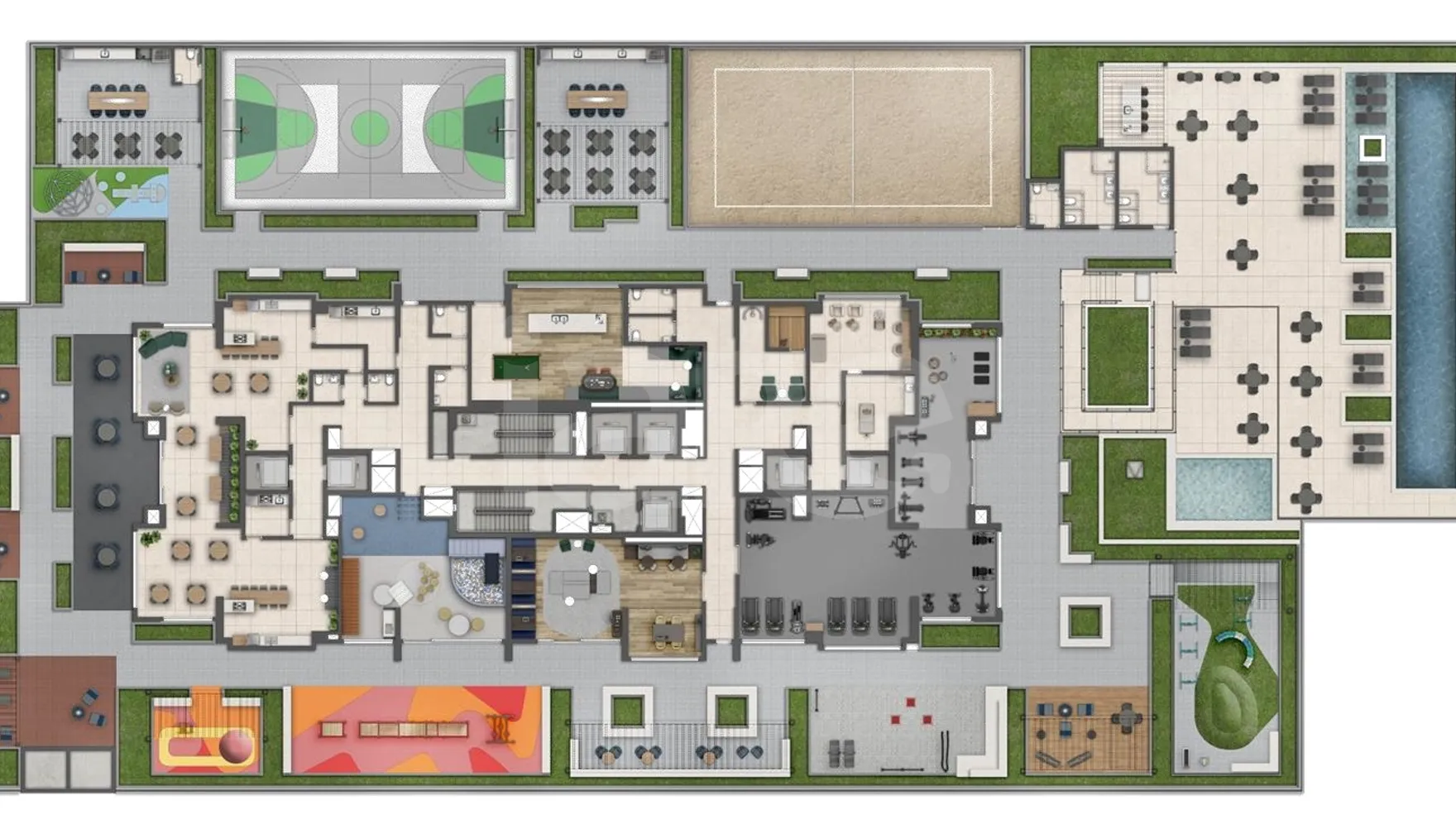 Planta — Pavimento lazer