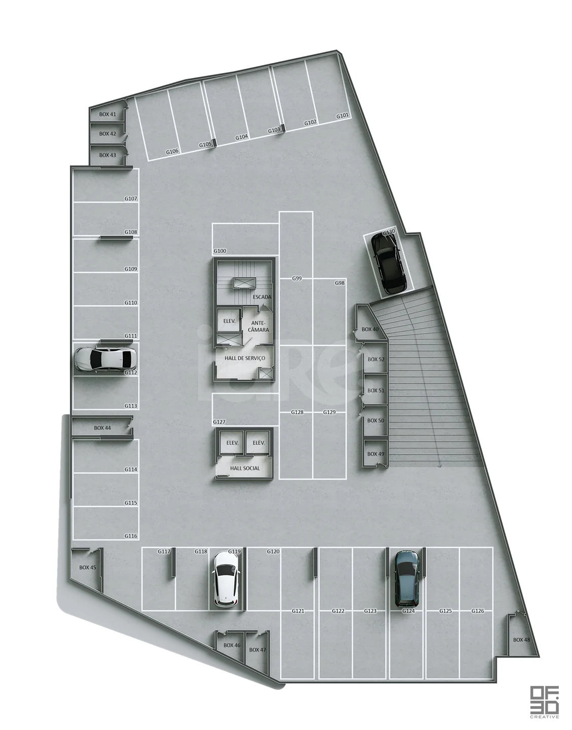 Planta — Pavimento garagem 4