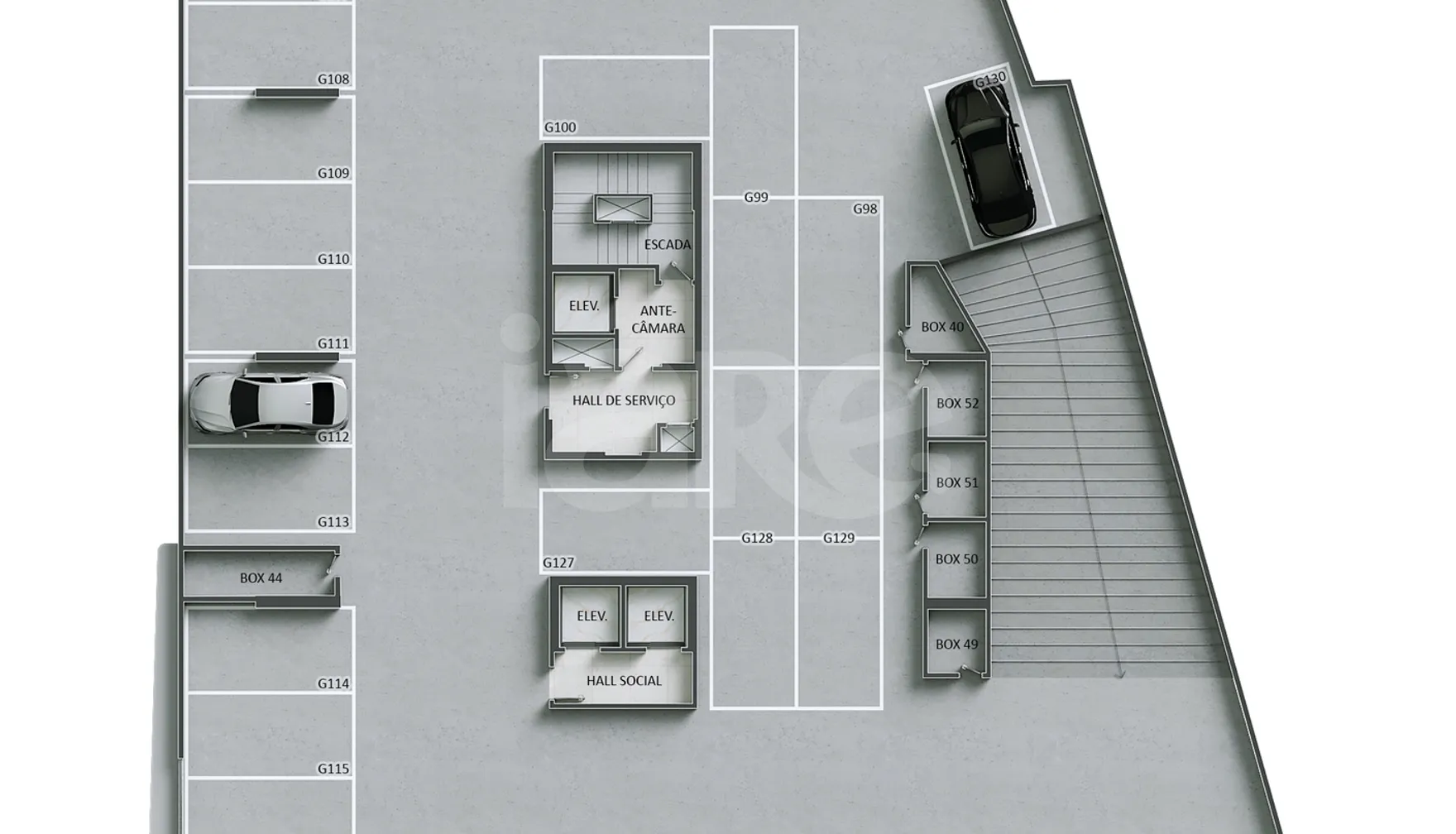 Planta — Pavimento garagem 4