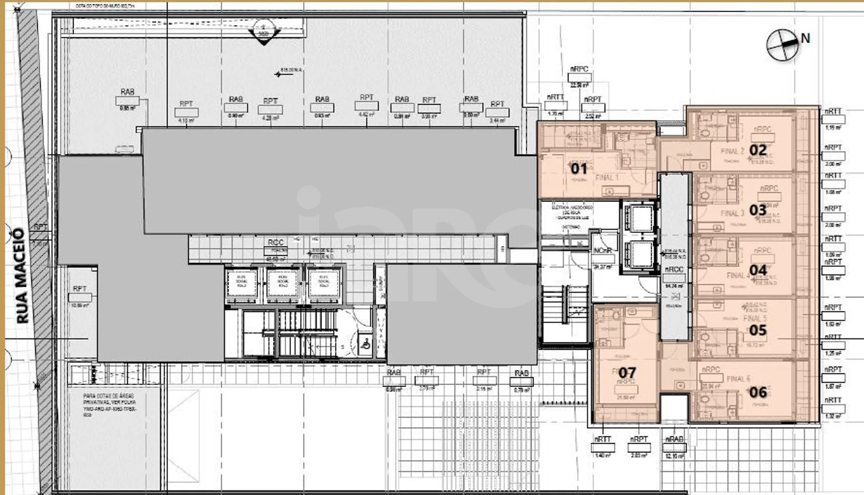 Planta — Pavimento 1º andar