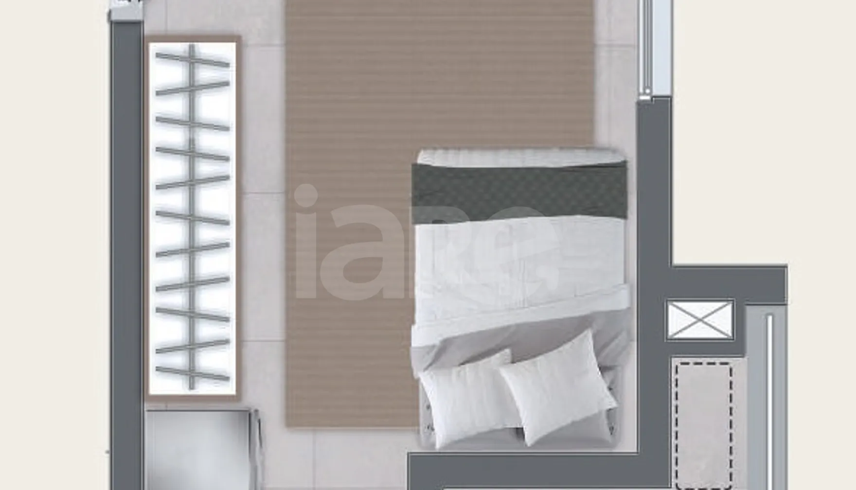 Planta — Studio 25,45 m²
