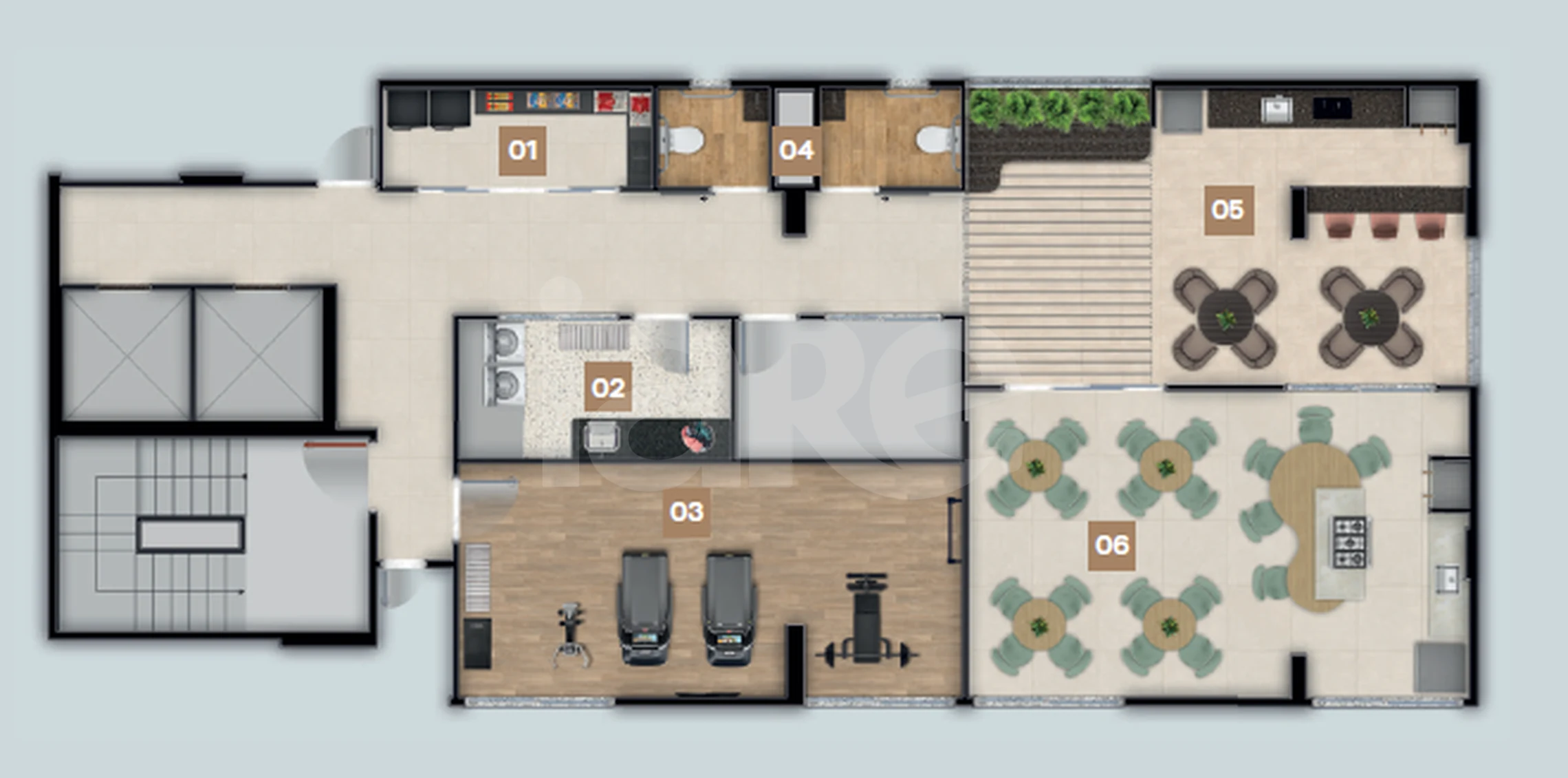 Planta — Pavimento lazer