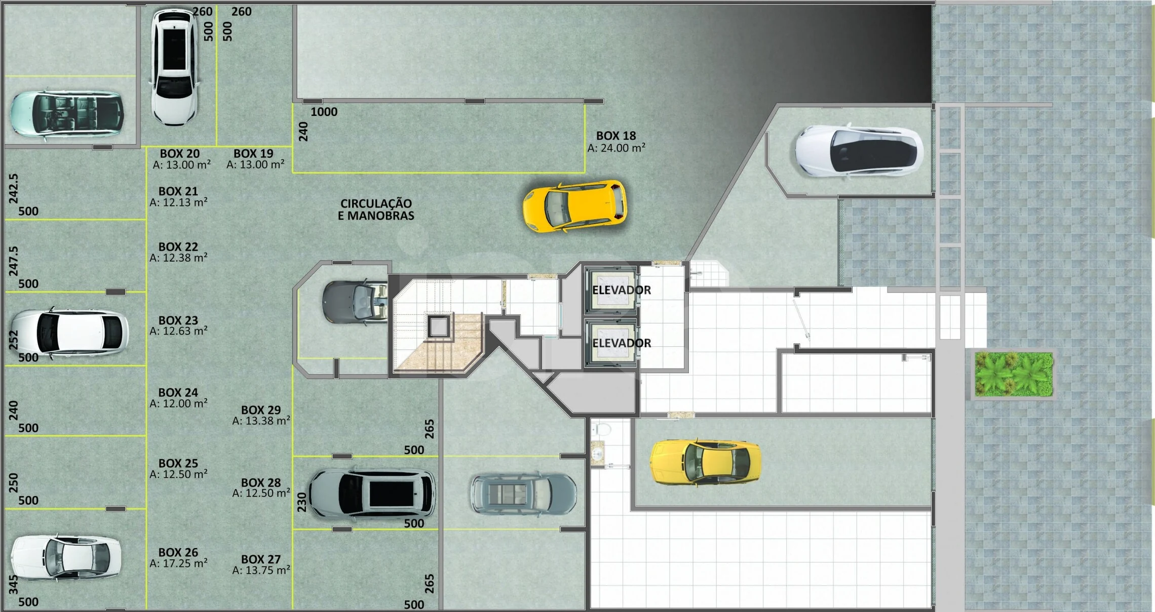 Planta — Pavimento garagem