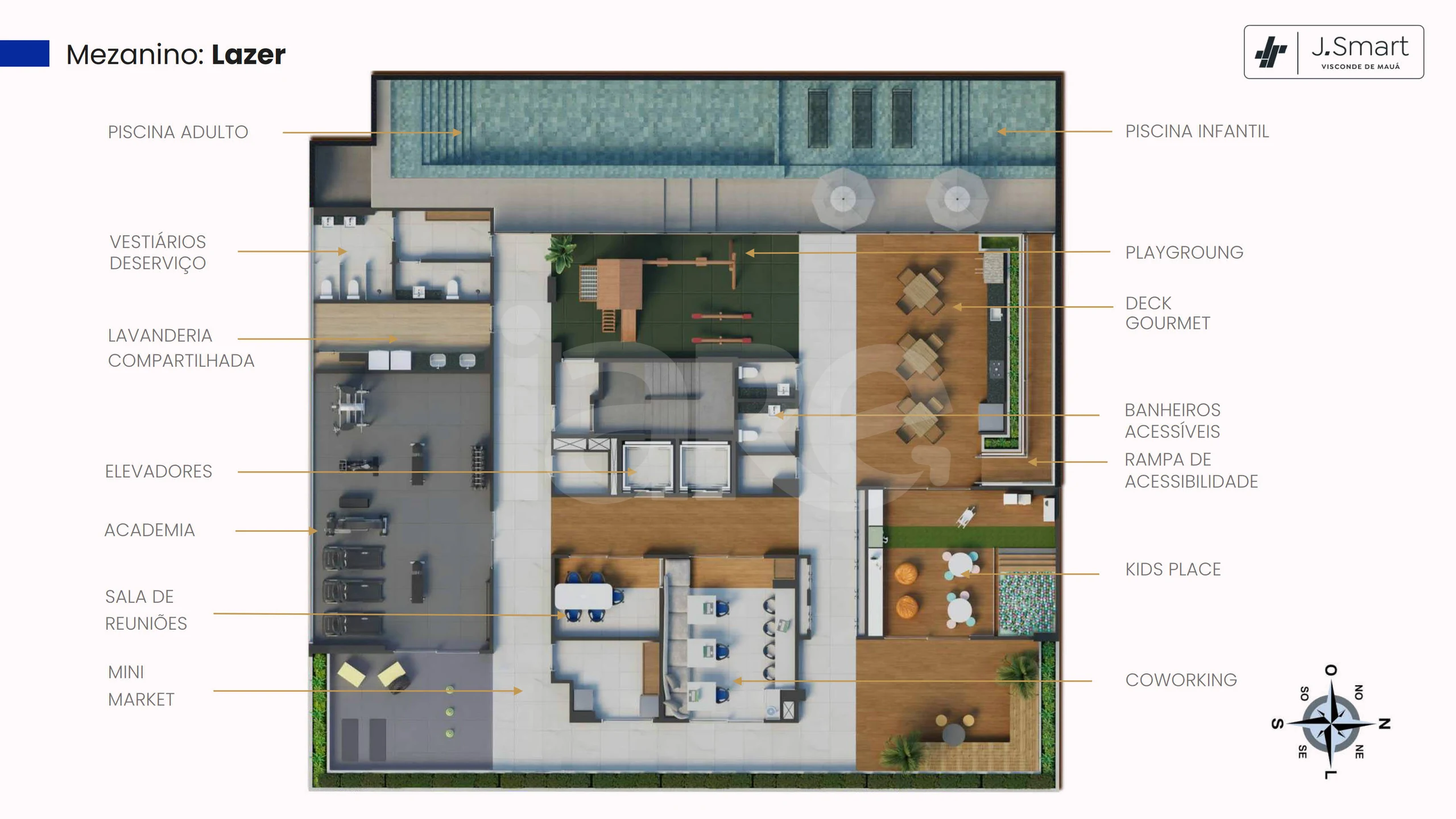 Planta — Implantação Lazer (mezanino)