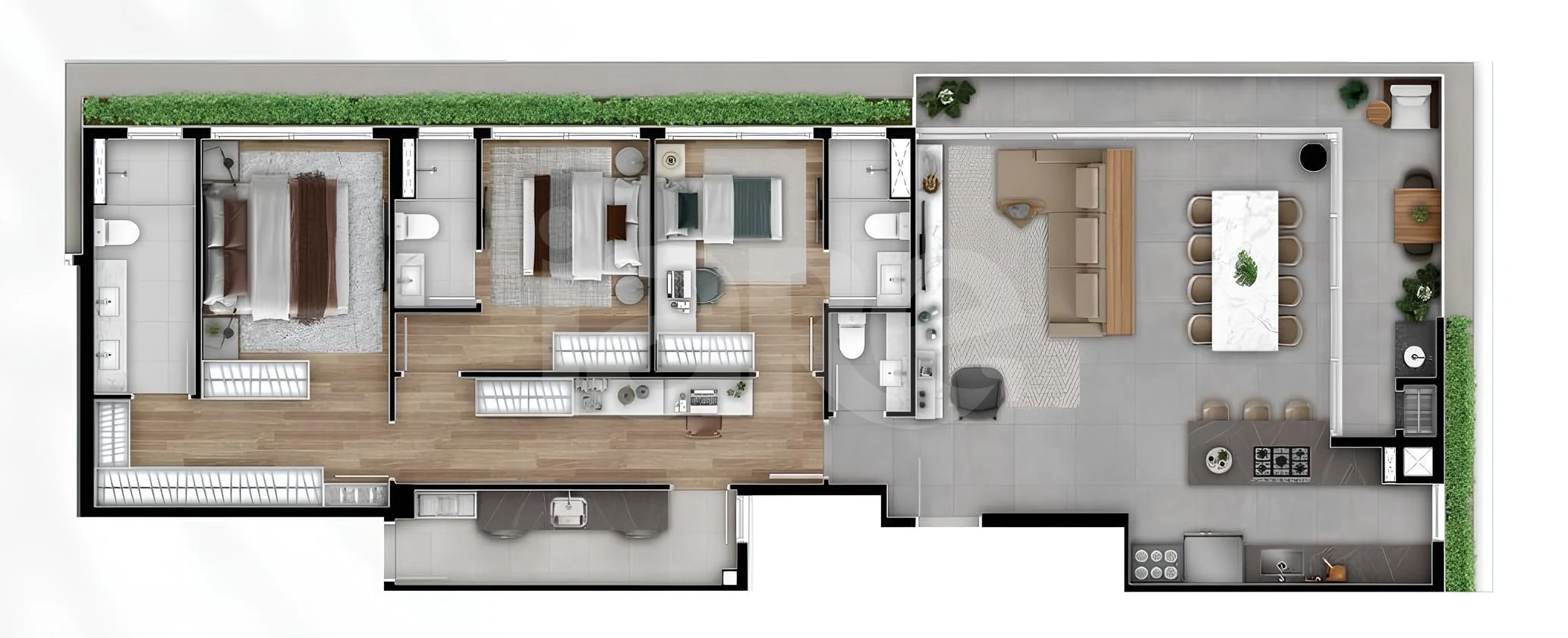 Planta — Apartamento 136,83 m²