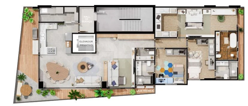 Planta — Apartamento 186,56 m²