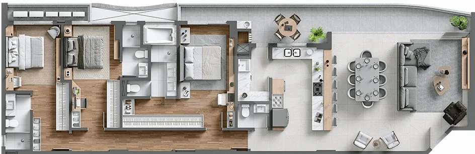 Planta — Garden 185,12 m²