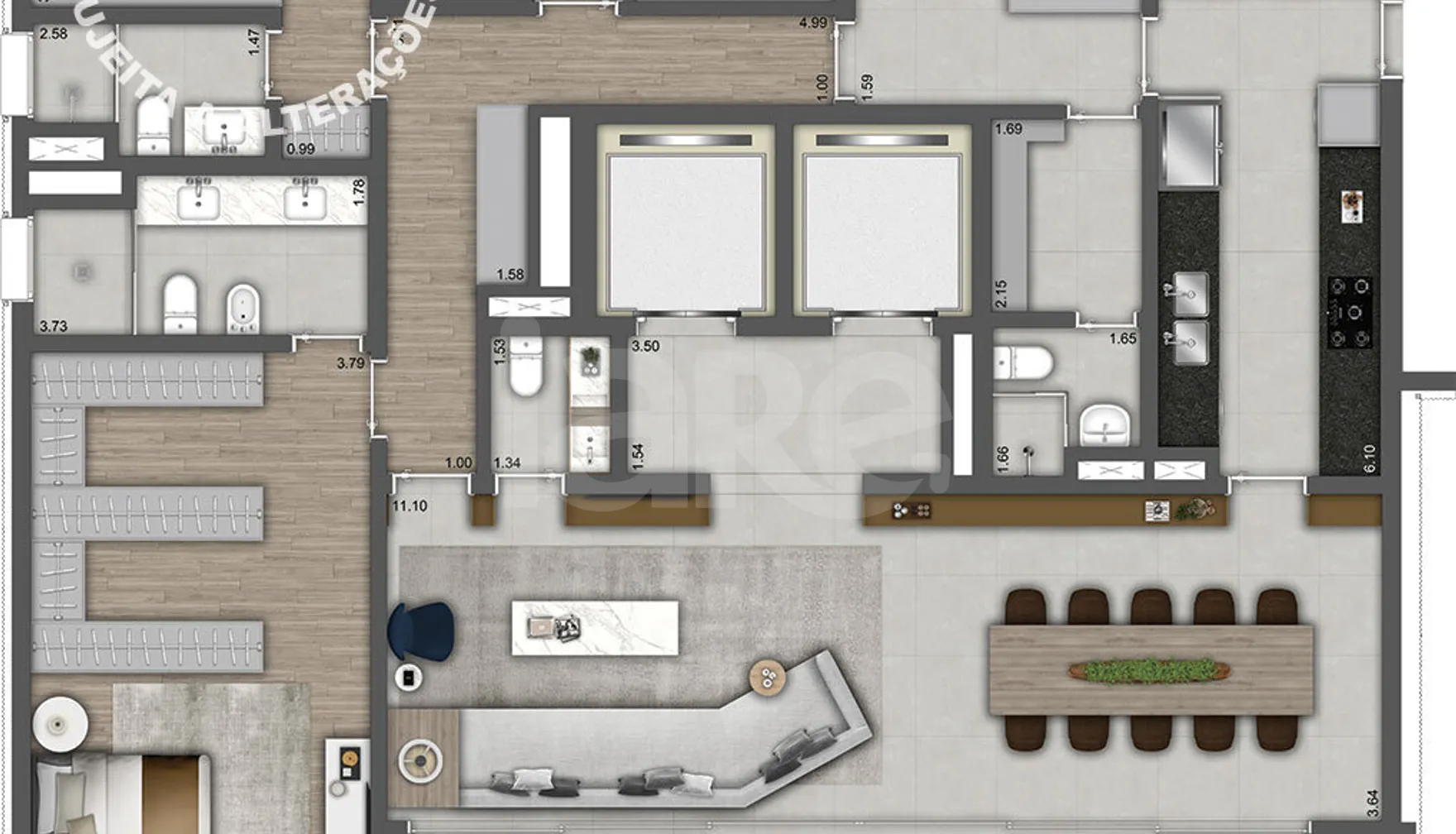 Planta — Apartamento 240,26 m²