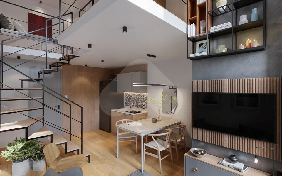 Théros Residencial - Studio com 19,4 m², em Alto da XV — foto 20