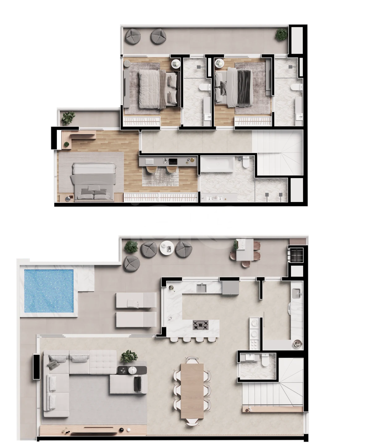 Planta — Cobertura Duplex 205,22 m²