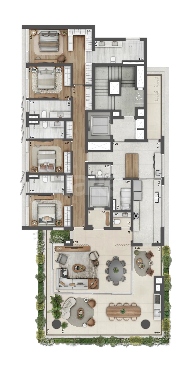 Planta — Apartamento 303,05 m²