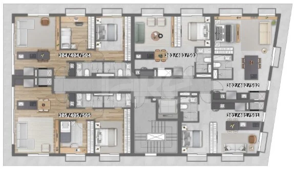 Planta — Pavimento 03  04 e 05
