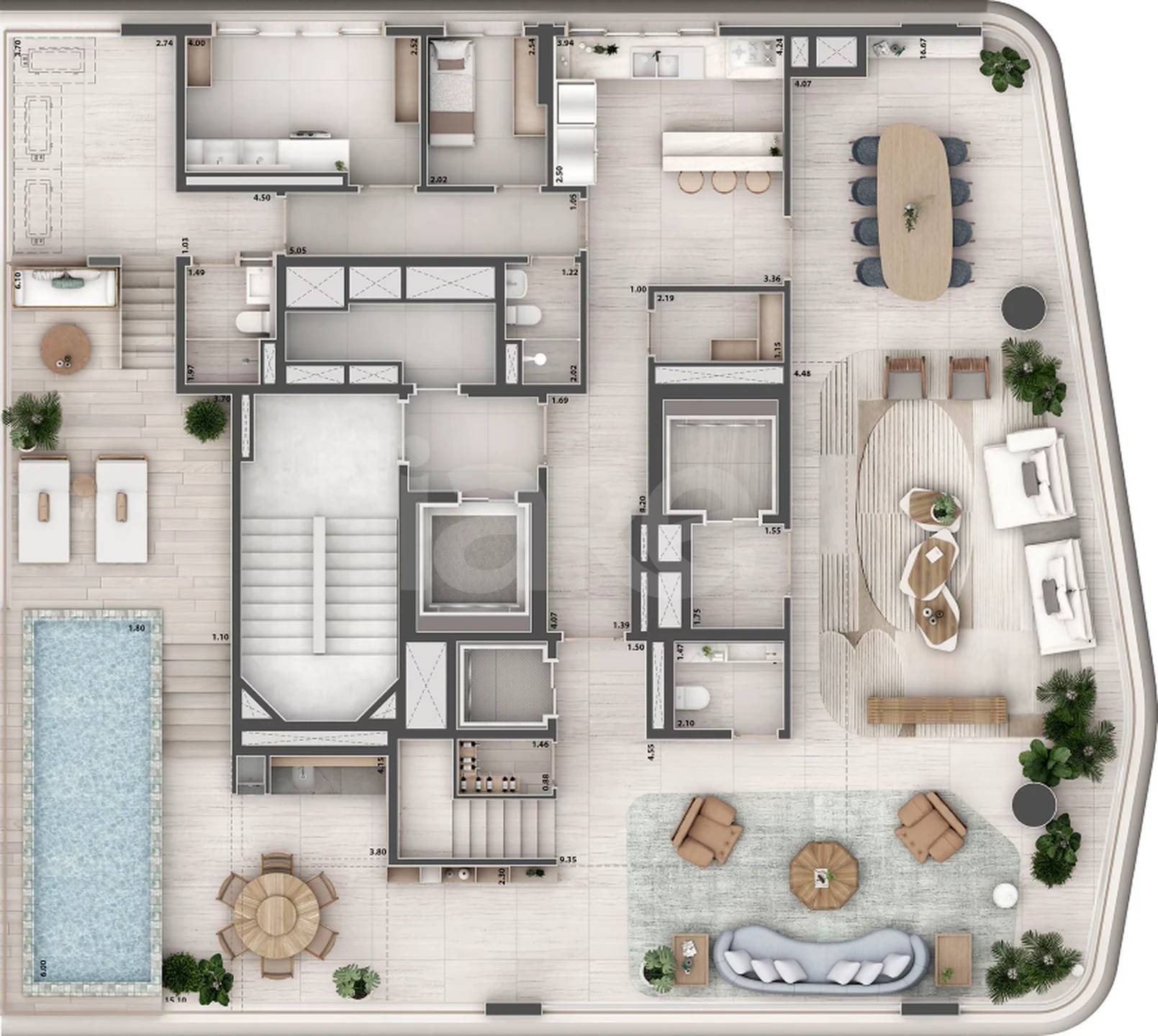 Planta — Cobertura Duplex 478,79 m²