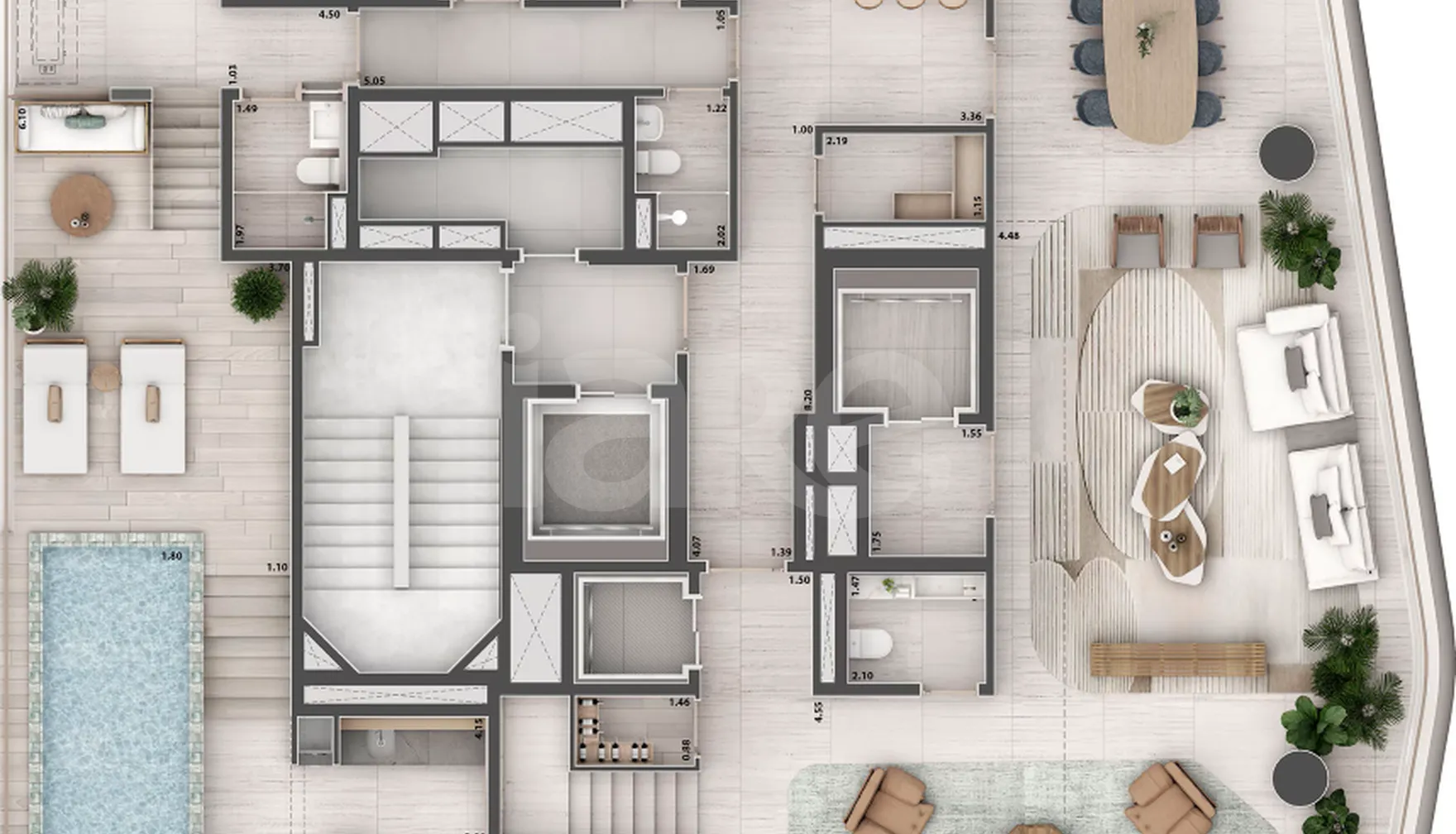 Planta — Cobertura Duplex 478,79 m²