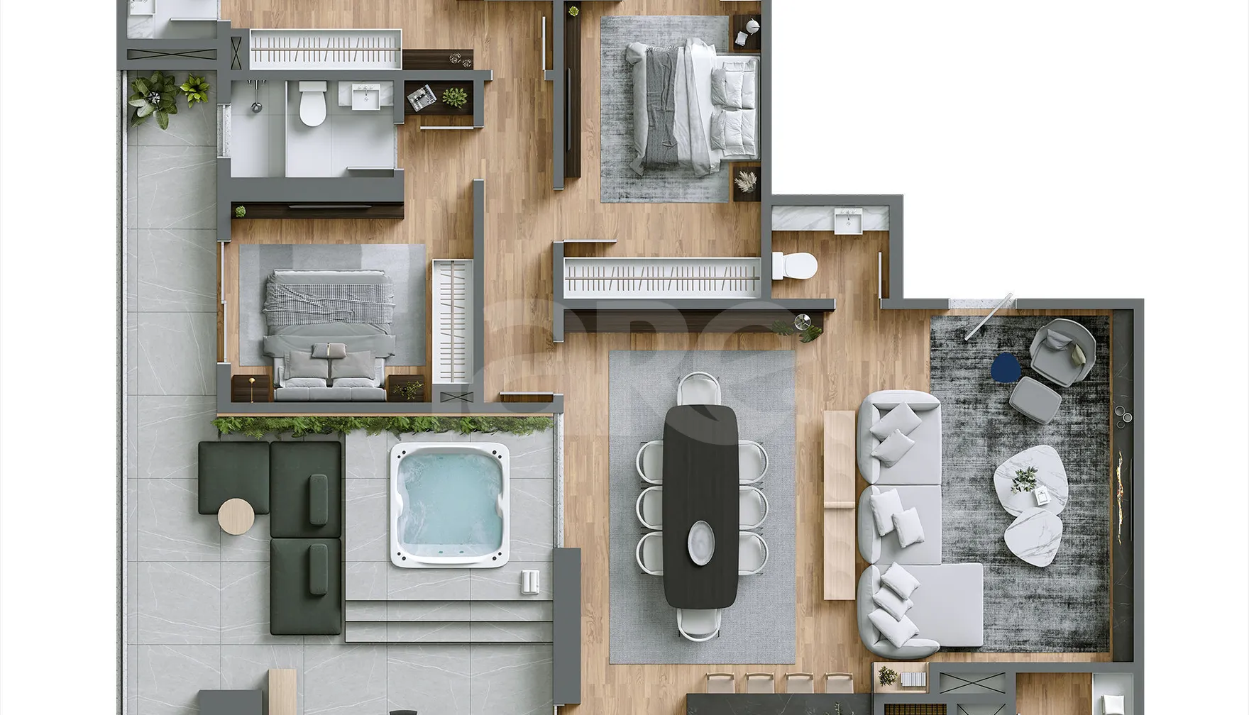 Planta — Apartamento 196,91 m²