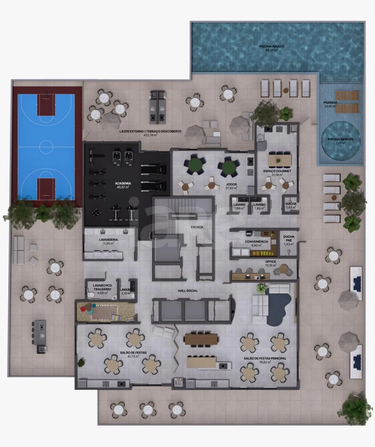 Planta — Pavimento lazer
