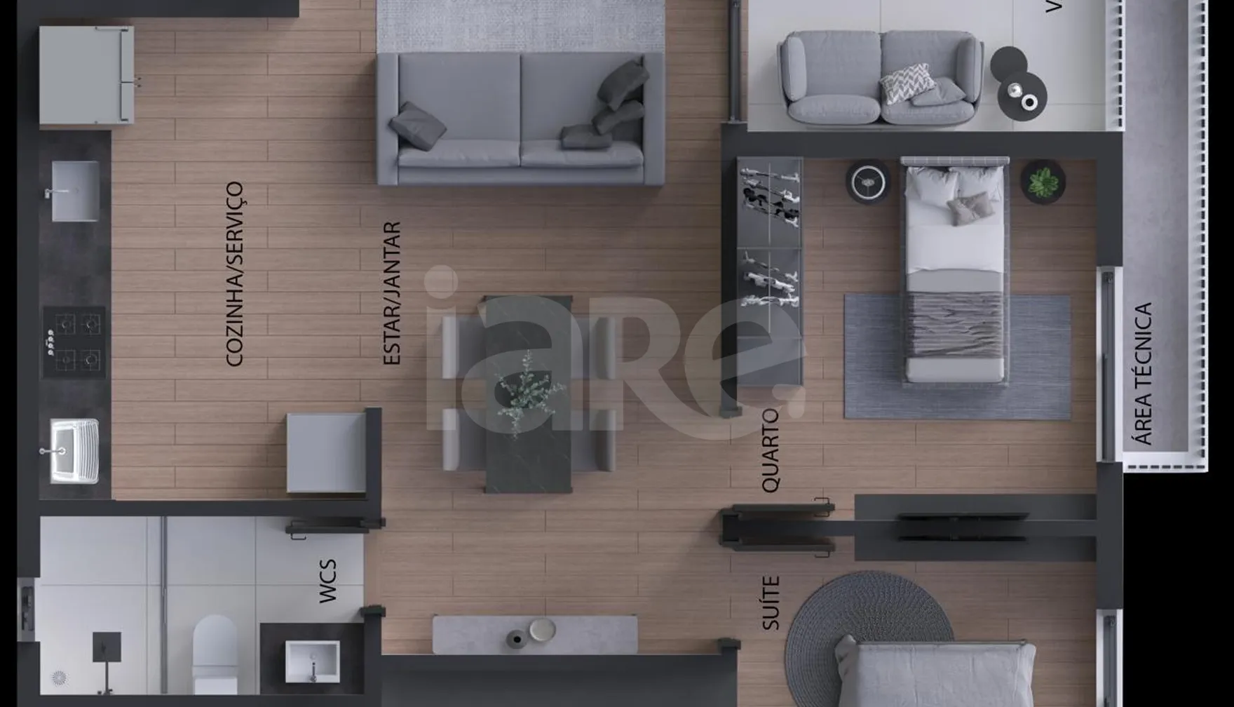 Planta — Apartamento 81,04 m²