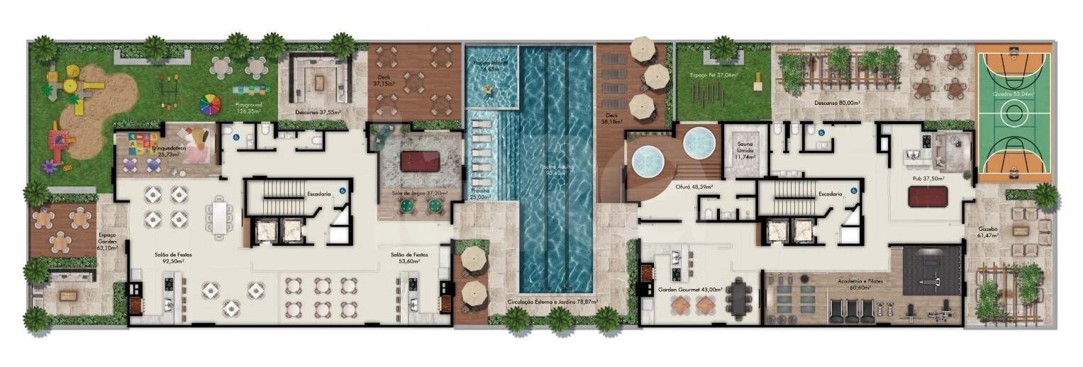 Planta — Pavimento lazer