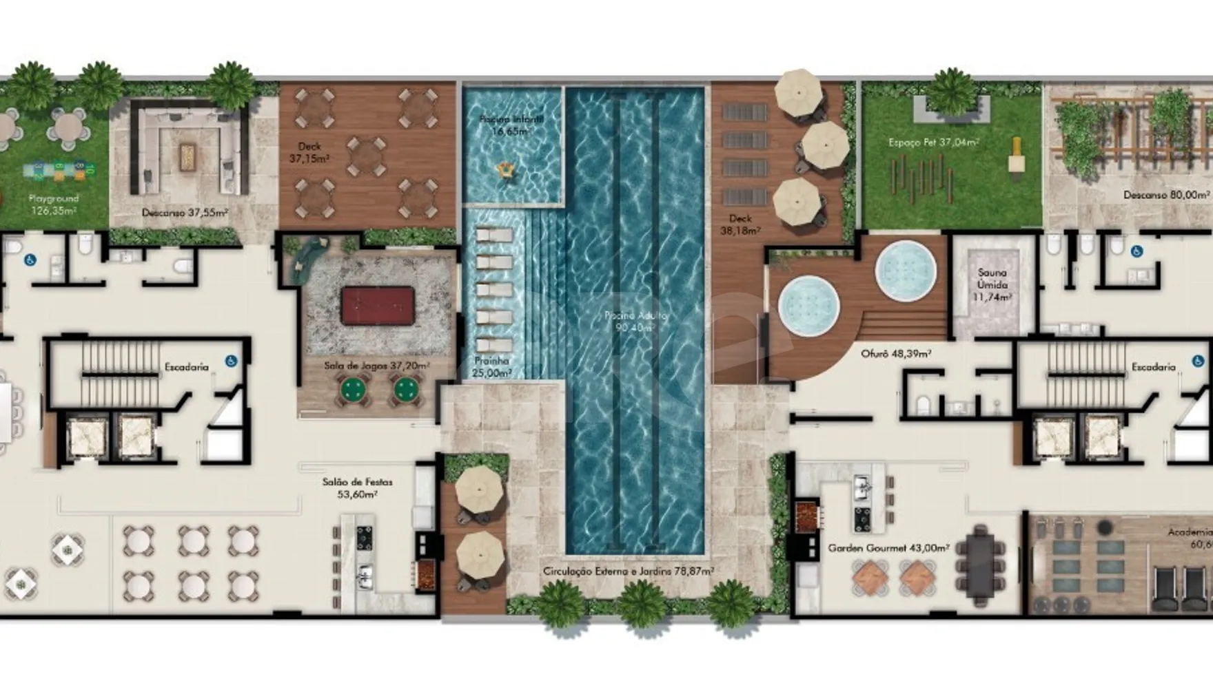 Planta — Pavimento lazer