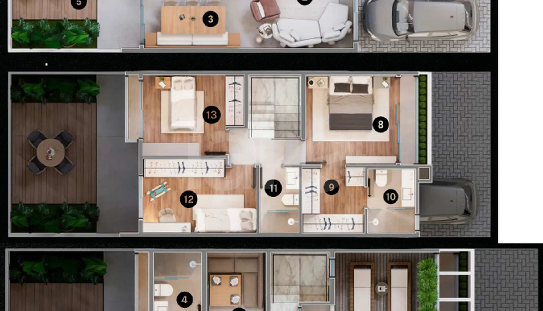 Planta — Casa em Condomínio 191 m²