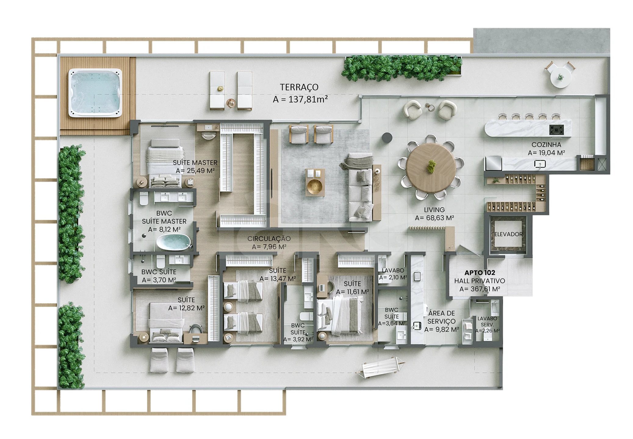 Planta — Garden 367,61 m²
